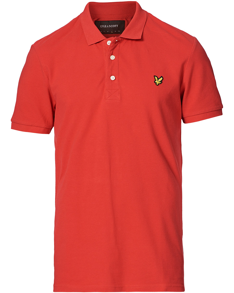 Herre | Polotrøjer | Lyle & Scott | Plain Pique Polo Shirt Gala Red