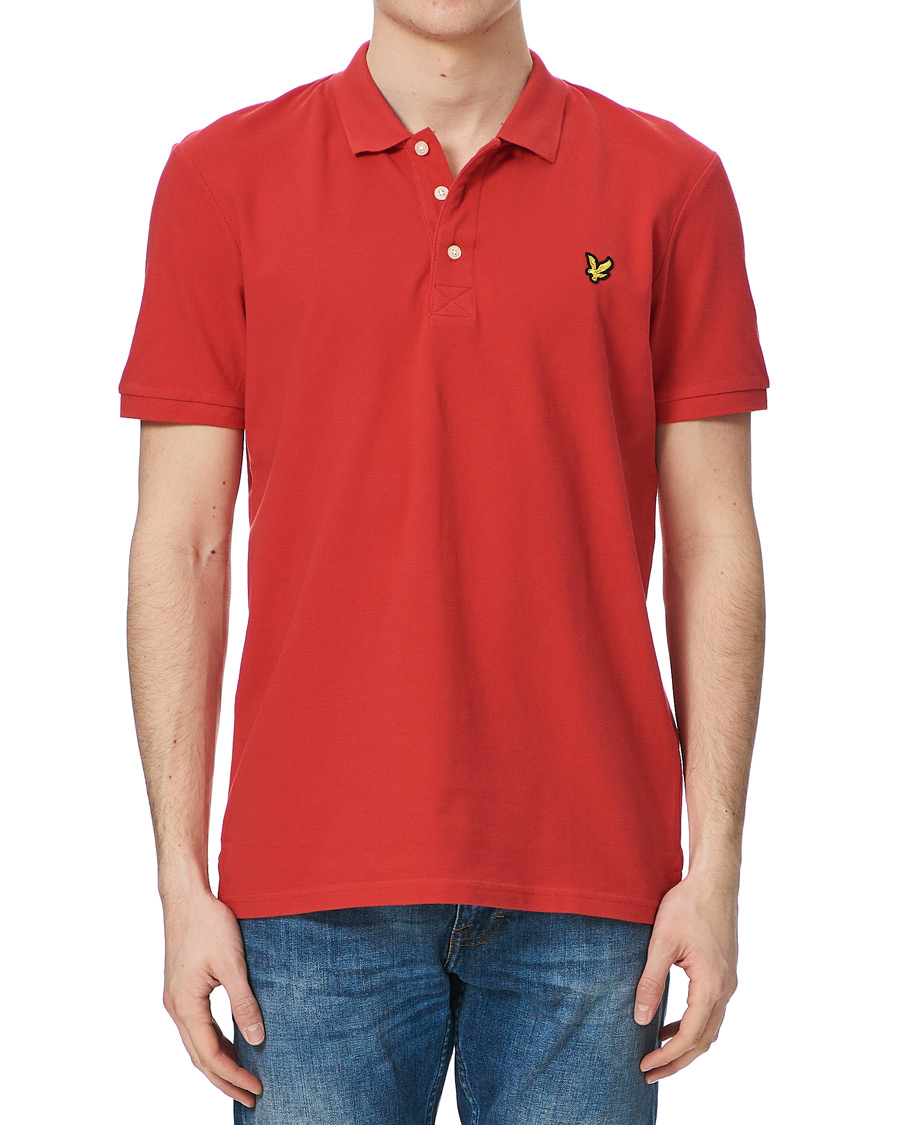 Herre | Polotrøjer | Lyle & Scott | Plain Pique Polo Shirt Gala Red