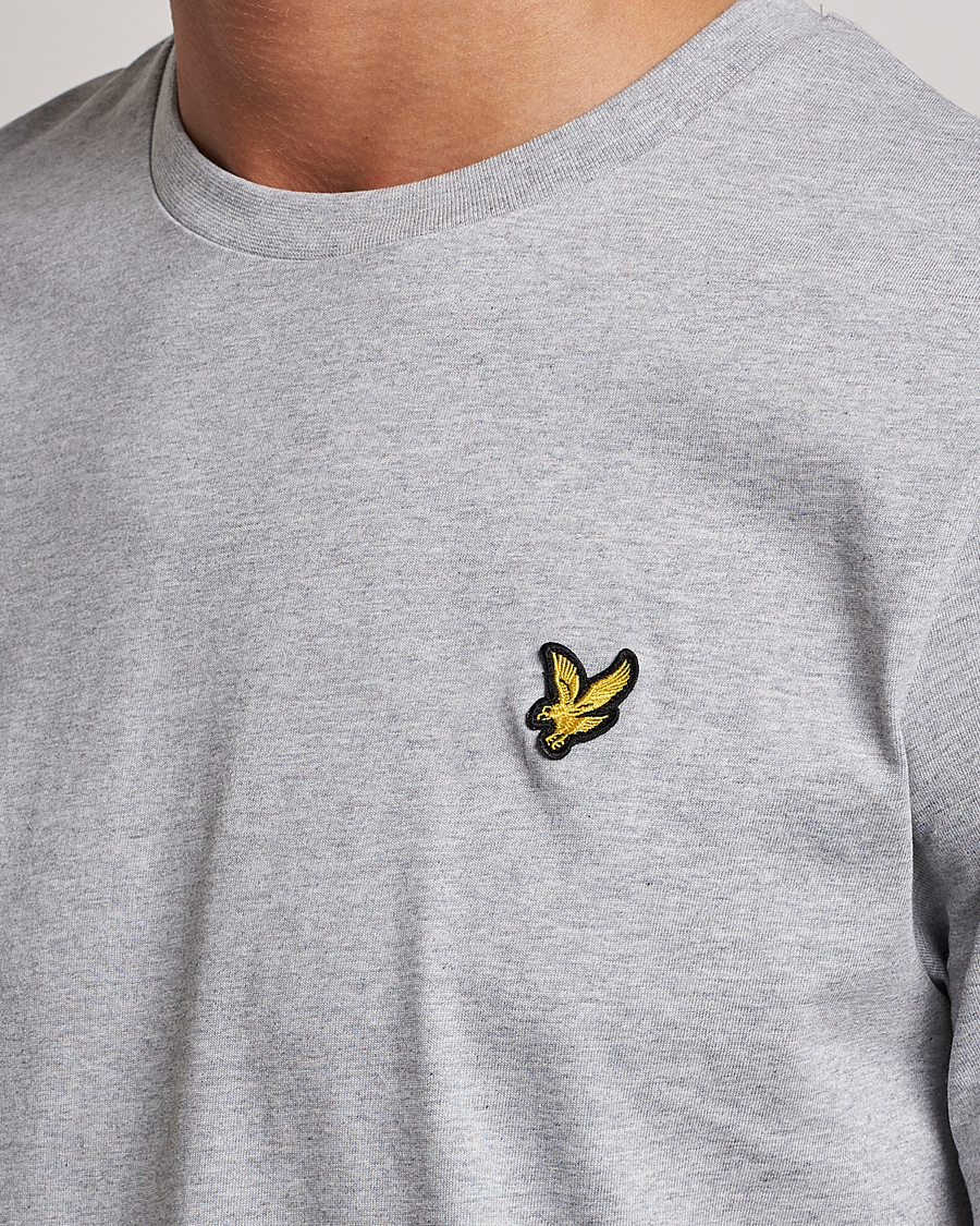 Herre | T-Shirts | Lyle & Scott | Crew Neck Organic Cotton T-Shirt Light Grey Marl