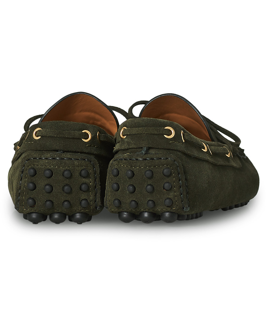 Herre | Car Shoe Driver Moccasin Dark Green Suede | Car Shoe | Driver Moccasin Dark Green Suede