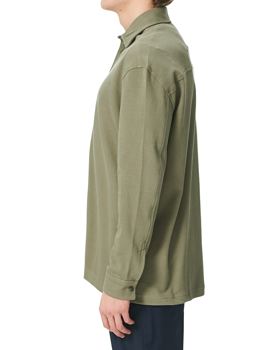 Herre | Trøjer | Samsøe Samsøe | Samsøe & Samsøe Abuto Cotton Piquet Shirt Deep Lichen Green