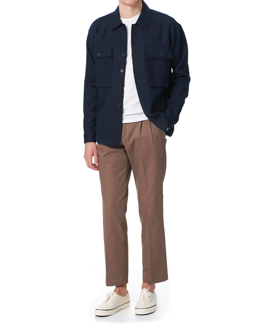 Herre | Skjorter | Samsøe Samsøe | Samsøe & Samsøe Vega Cotton/Lyocel Shirt Jacket Sky Captain