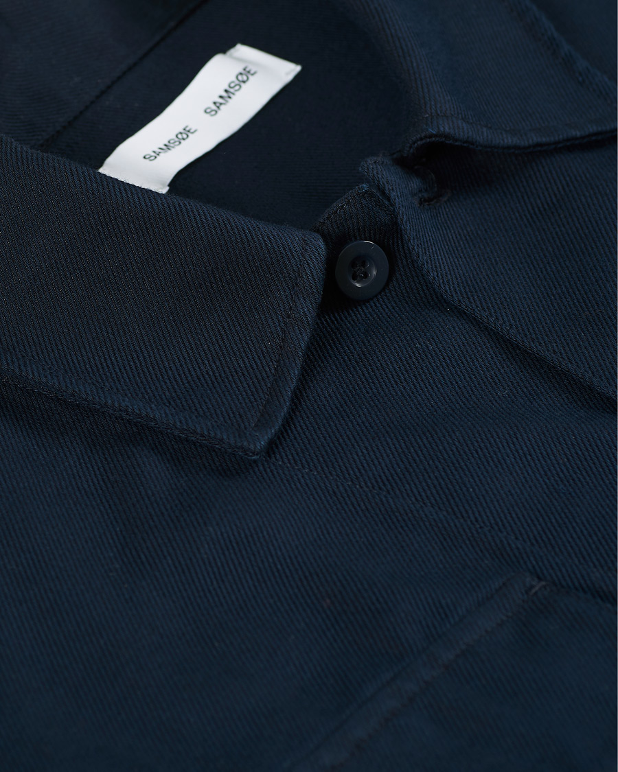 Herre | Skjorter | Samsøe Samsøe | Samsøe & Samsøe Vega Cotton/Lyocel Shirt Jacket Sky Captain