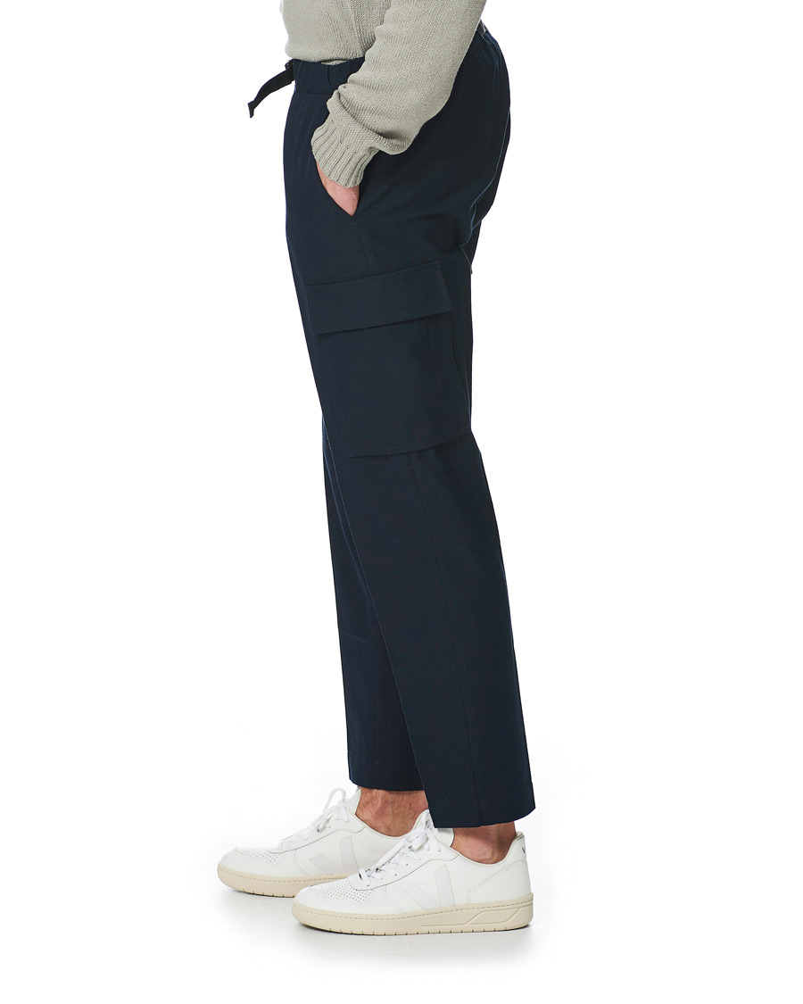 Herre | Bukser | Samsøe Samsøe | Samsøe & Samsøe Agnar Cotton/Wool Cargo Pants Sky Captain
