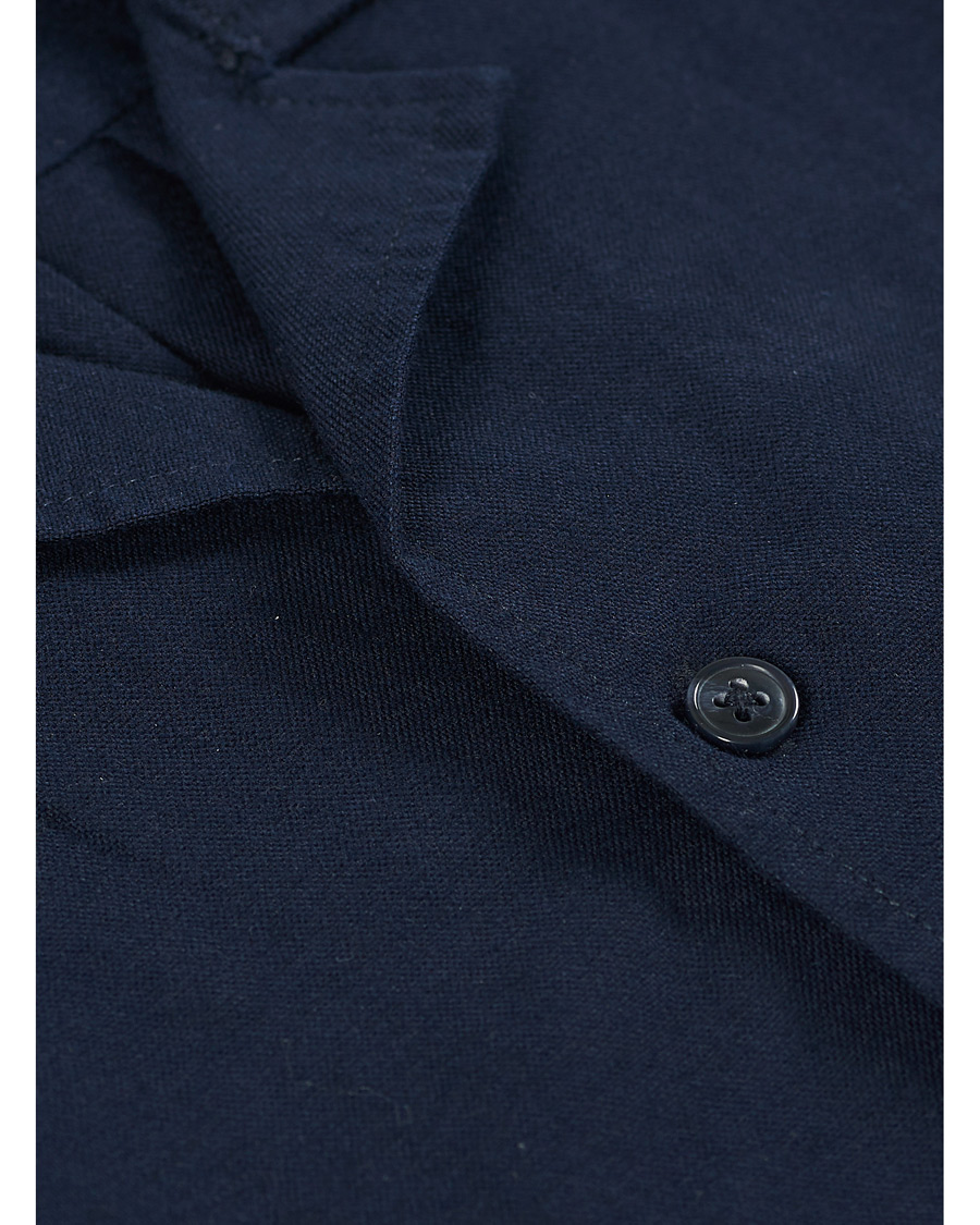 Herre | Skjorter | Samsøe Samsøe | Samsøe & Samsøe Einar Cotton Short Sleeve Resort Shirt Night Sky