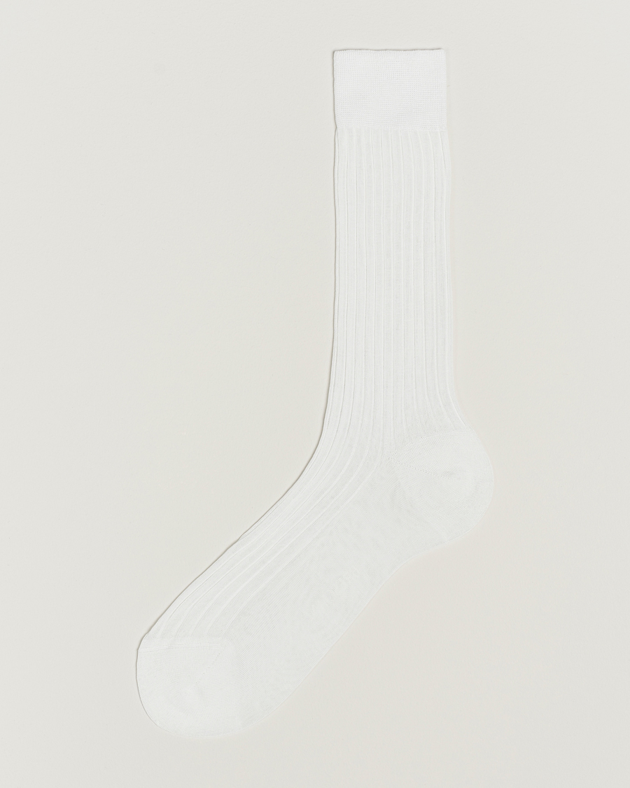 Herre | Strømper | Bresciani | Cotton Ribbed Short Socks White