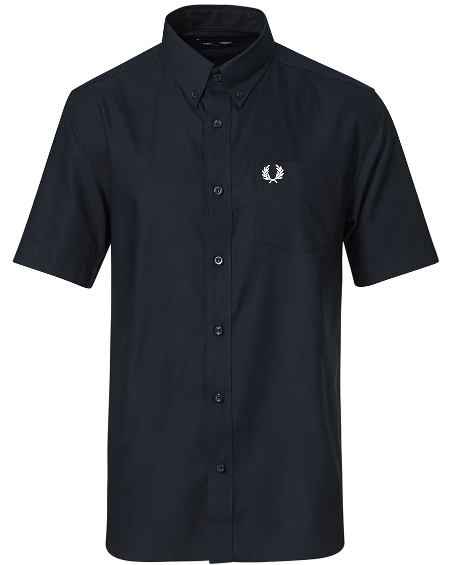 Herre | Skjorter | Fred Perry | Short Sleeve Oxford Shirt Navy