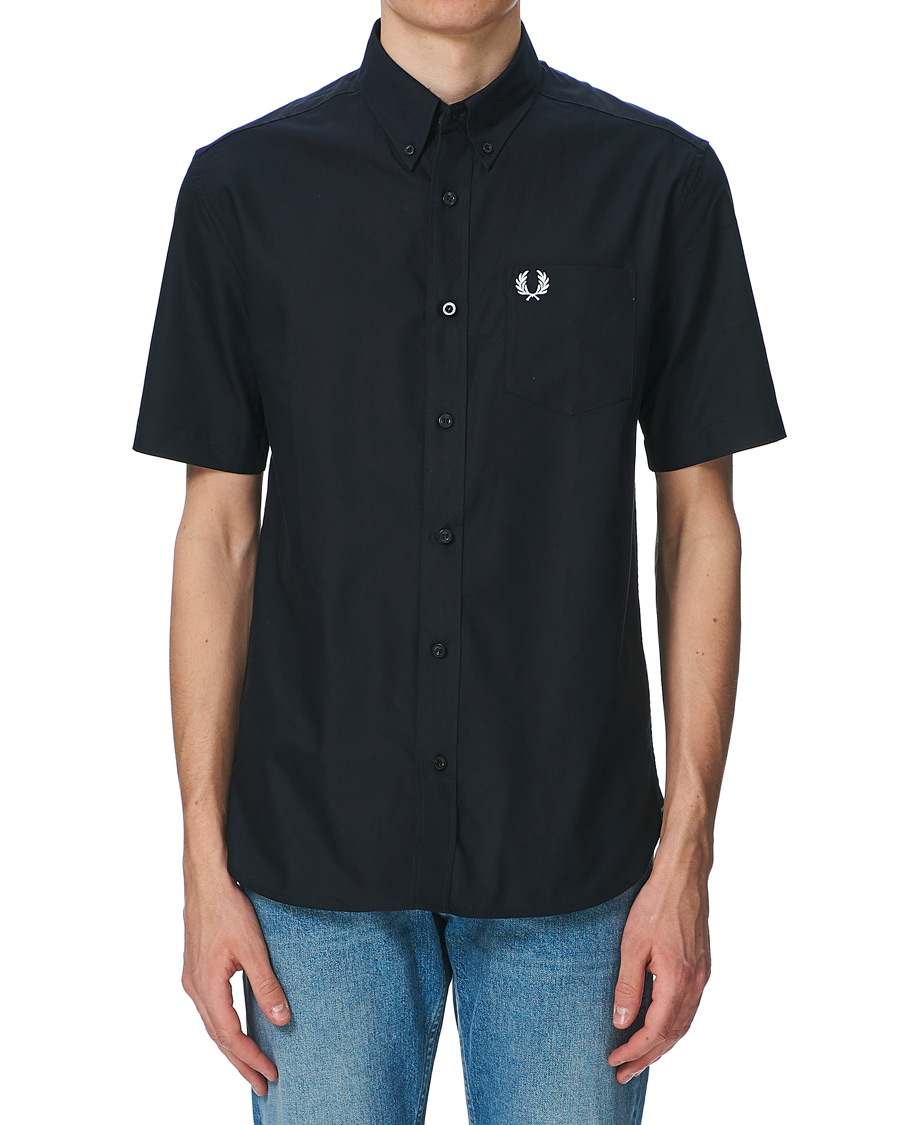 Herre | Skjorter | Fred Perry | Short Sleeve Oxford Shirt Navy