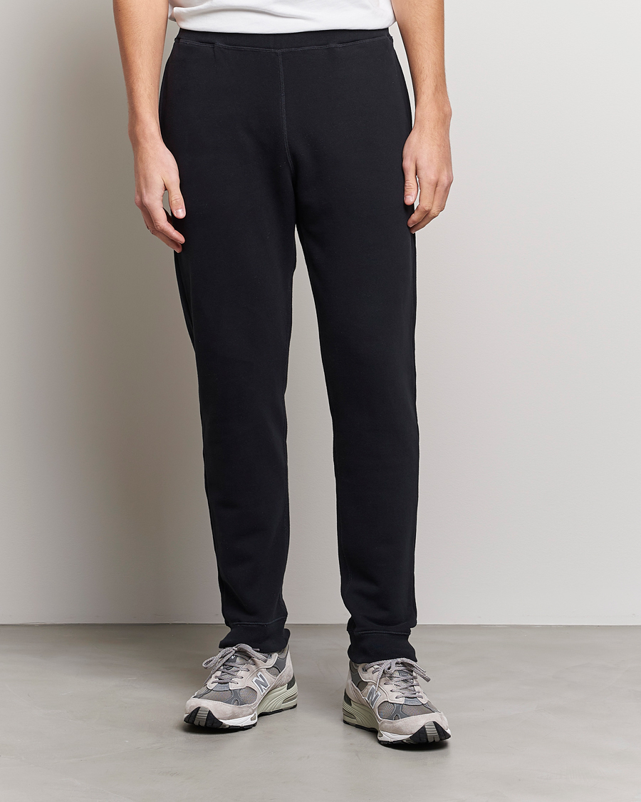 Herre | Sweatpants | Sunspel | Cotton Loopback Track Pants Black