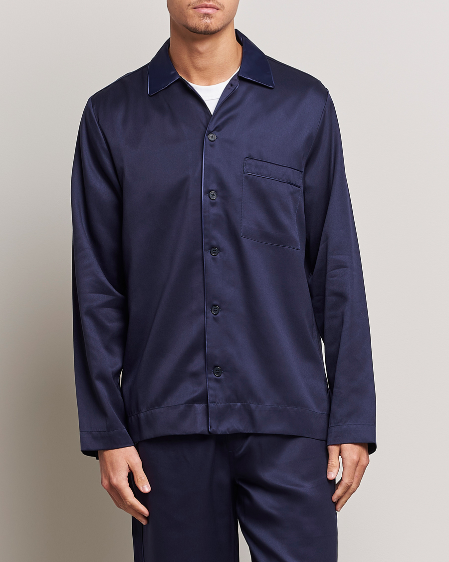 Herre | Pyjamastrøjer | CDLP | Home Suit Long Sleeve Top Navy Blue