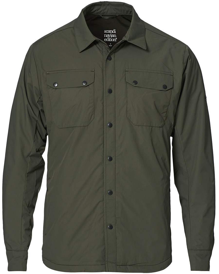 Herre | Scandinavian Edition Move Light Padded Shirt Jacket Dark Olive | Scandinavian Edition | Move Light Padded Shirt Jacket Dark Olive