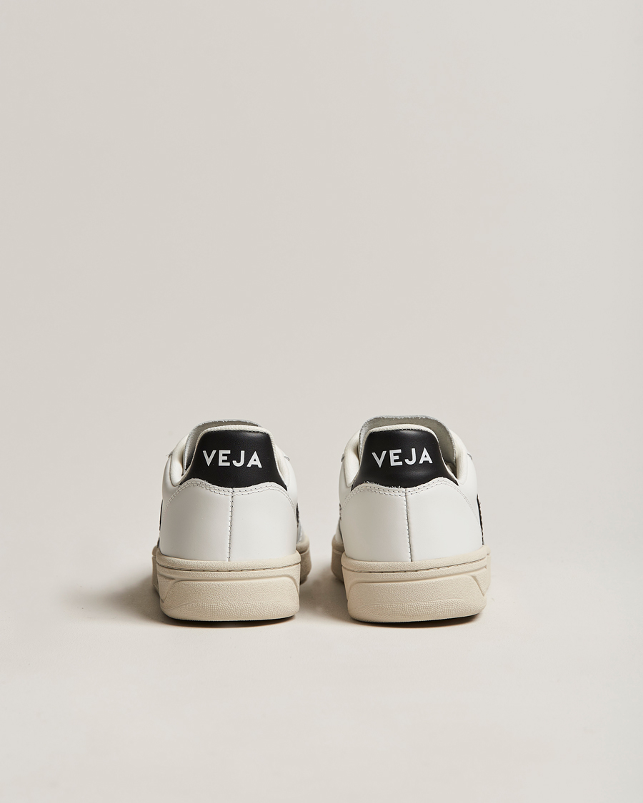 Herre | Veja V-10 Leather Sneaker Extra White/Black | Veja | V-10 Leather Sneaker Extra White/Black