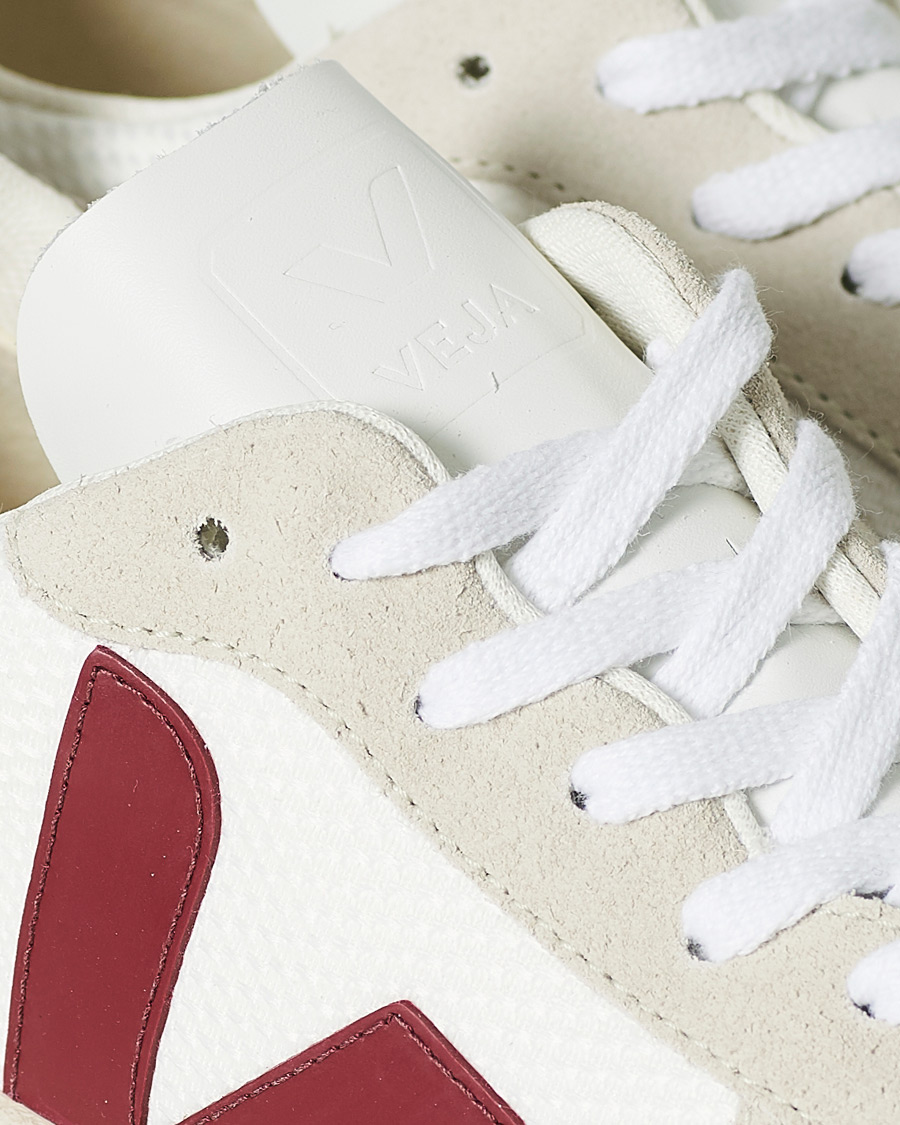 Herre | Veja V-10 Mesh Sneaker White/Natural Marsala | Veja | V-10 Mesh Sneaker White/Natural Marsala