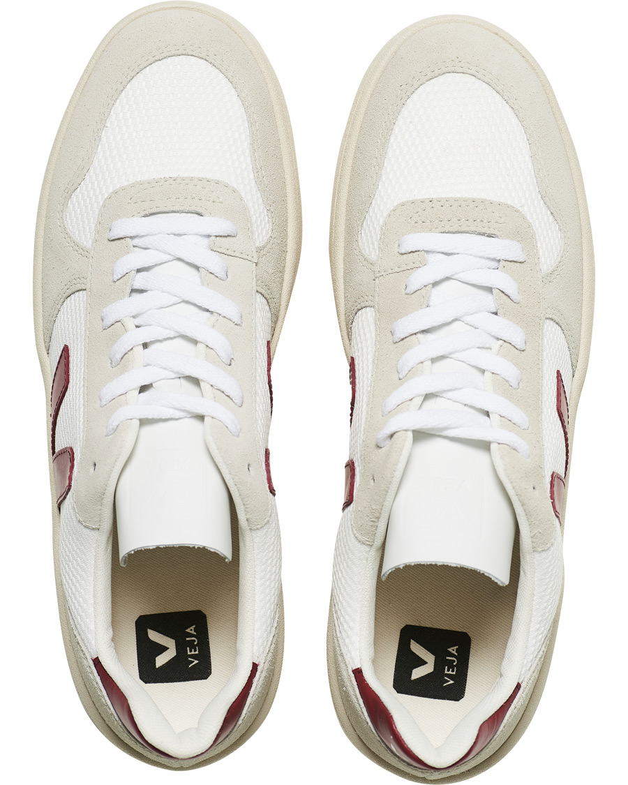 Herre | Veja V-10 Mesh Sneaker White/Natural Marsala | Veja | V-10 Mesh Sneaker White/Natural Marsala