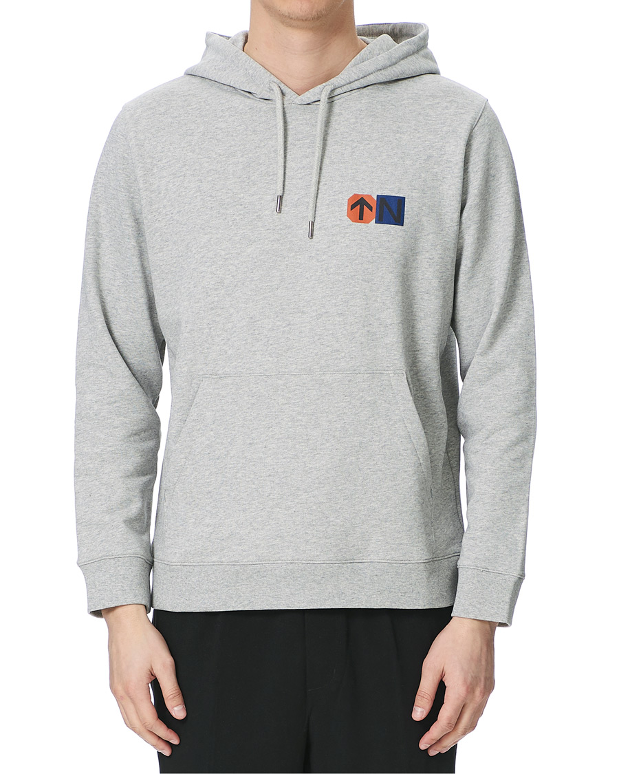 Herre | Trøjer | Norse Projects | Vagn Colab Logo Hood Light Grey Mel