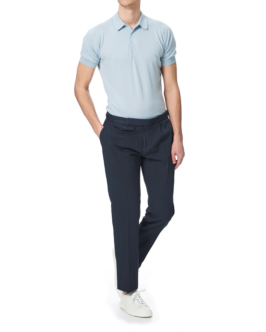 Herre | Polotrøjer | John Smedley | Adrian Sea Island Polo Coast Blue