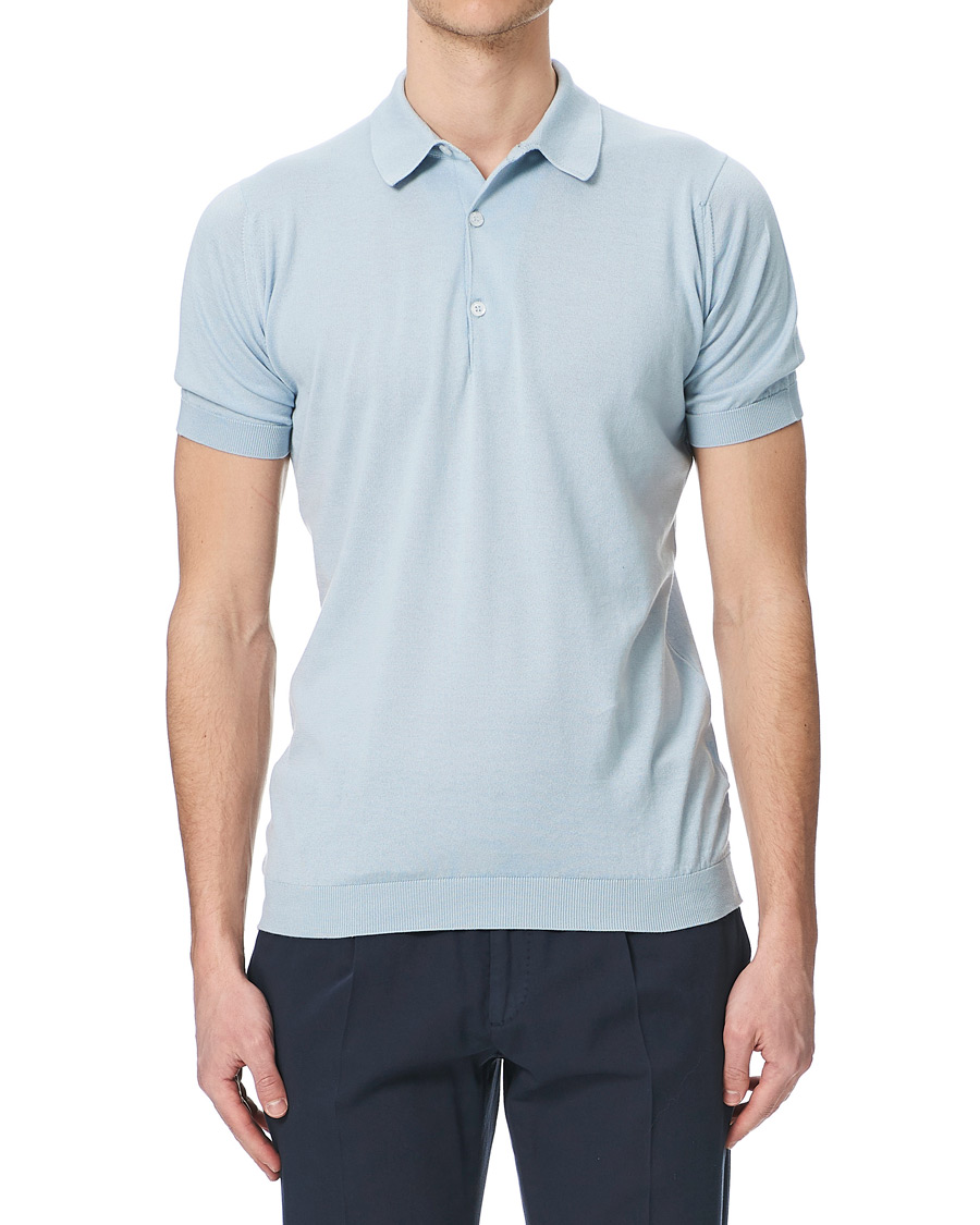 Herre | Polotrøjer | John Smedley | Adrian Sea Island Polo Coast Blue