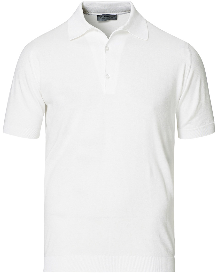 Herre | Polotrøjer | John Smedley | Adrian Slim Fit Sea Island Polo White