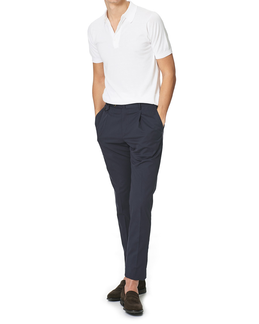 Herre | Polotrøjer | John Smedley | Adrian Slim Fit Sea Island Polo White