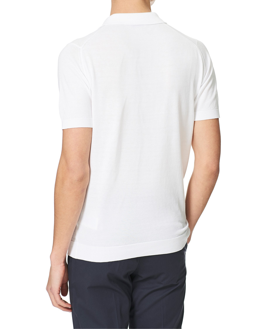 Herre | Polotrøjer | John Smedley | Adrian Slim Fit Sea Island Polo White