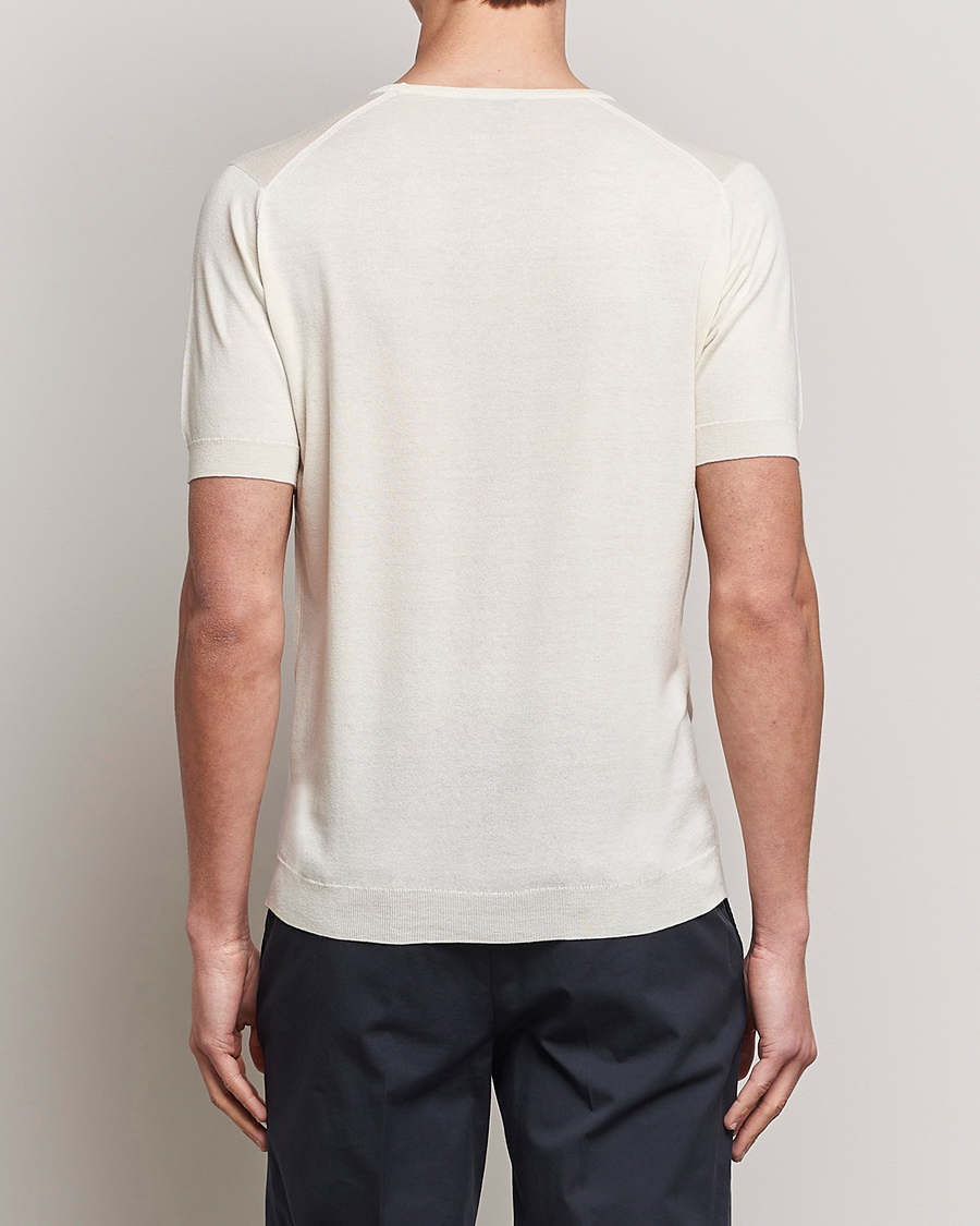 Herre | T-Shirts | John Smedley | Belden Wool/Cotton T-Shirt Latte