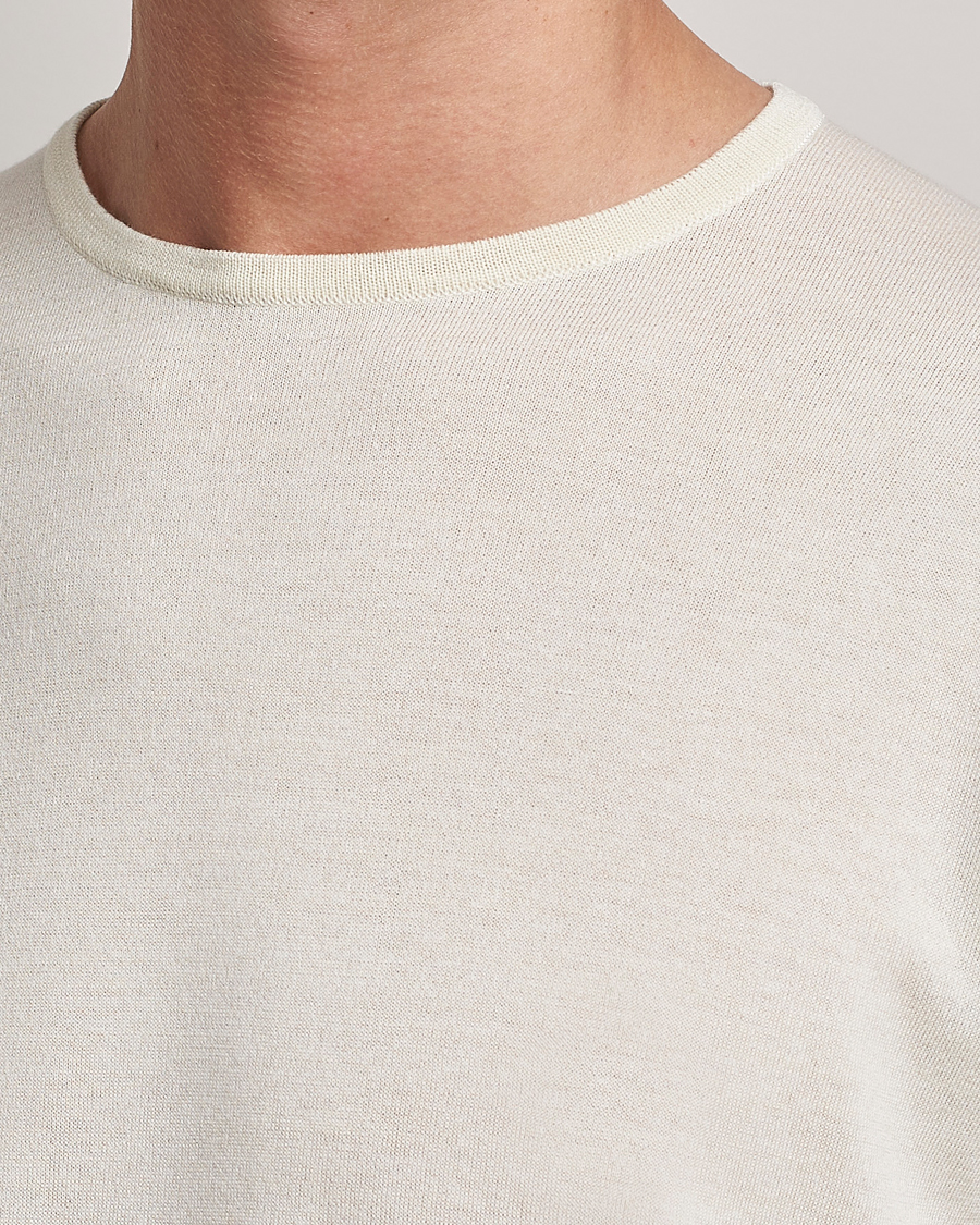Herre | T-Shirts | John Smedley | Belden Wool/Cotton T-Shirt Latte