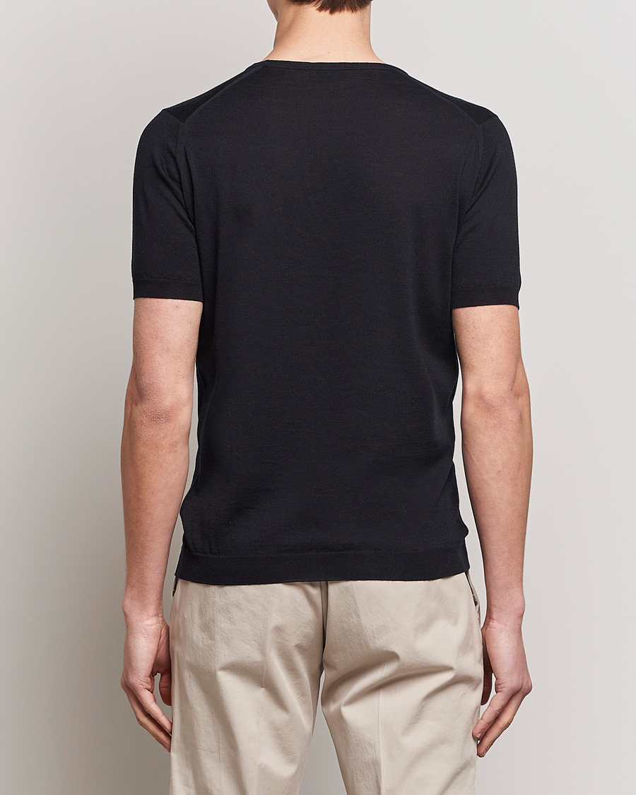 Herre | T-Shirts | John Smedley | Belden Wool/Cotton T-Shirt Navy
