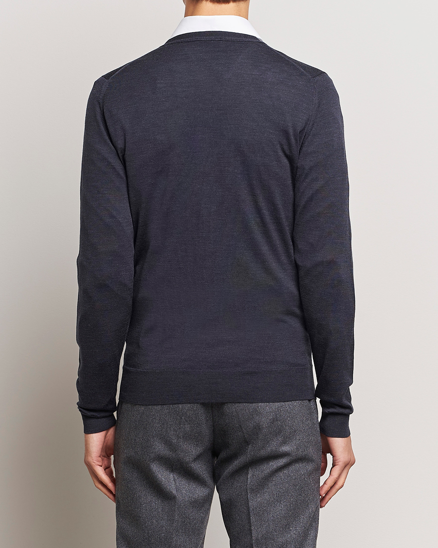 Herre | Trøjer | John Smedley | Petworth Extra Fine Merino Cardigan Hepburn Smoke