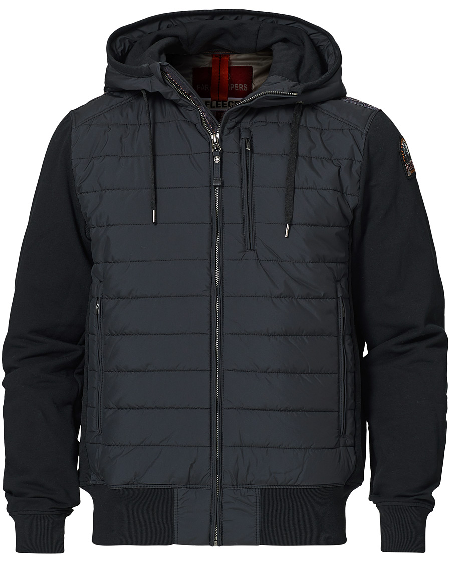 Herre | Jakker | Parajumpers | Ivor Fleece Hooded Hybrid Black