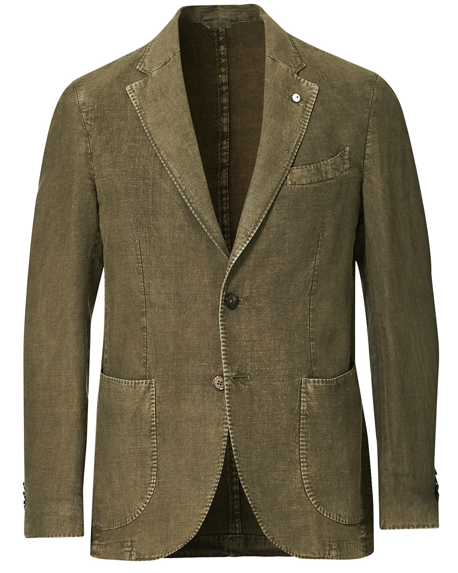 Herre | Blazere & jakker | L.B.M. 1911 | Jack Regular Fit Linen Blazer Moss Green