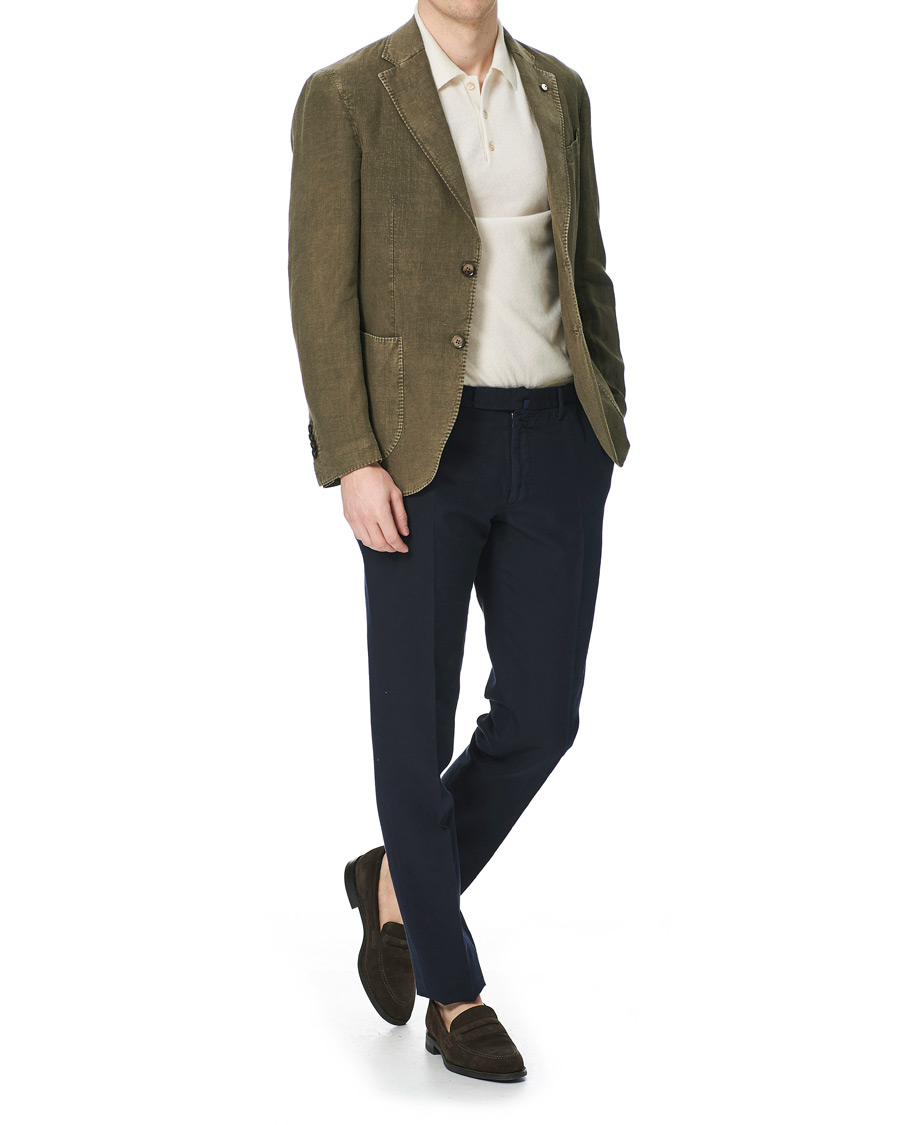 Herre | Blazere & jakker | L.B.M. 1911 | Jack Regular Fit Linen Blazer Moss Green