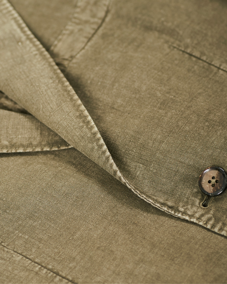 Herre | Blazere & jakker | L.B.M. 1911 | Jack Regular Fit Linen Blazer Moss Green