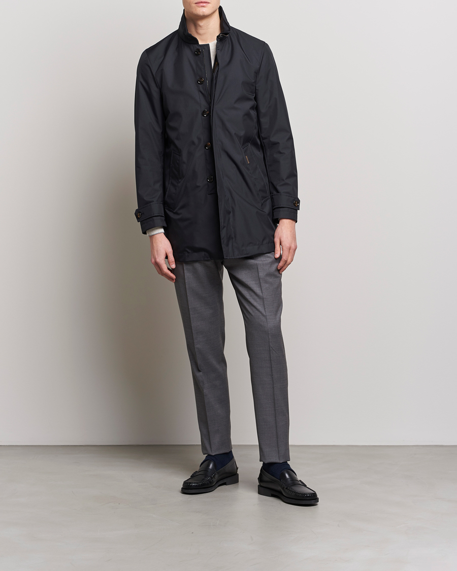 Herre | Jakker | MooRER | Waterproof Car Coat Navy