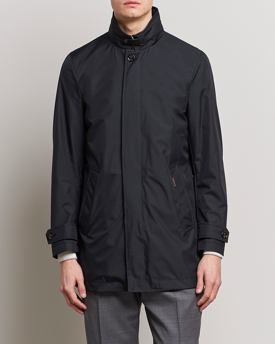 Herre | Tøj | MooRER | Waterproof Car Coat Navy