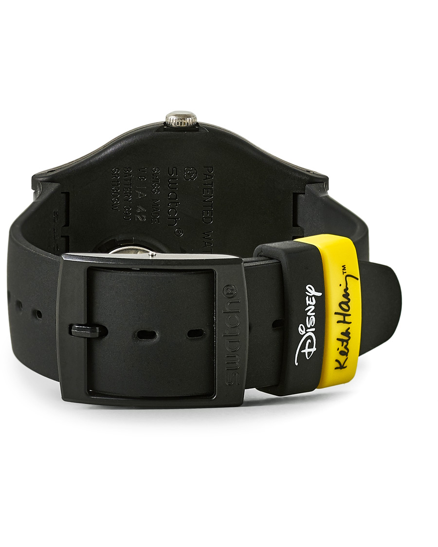 Herre | Swatch Swatch x Keith Haring Mickey Blanc sur Noir | Swatch | x Keith Haring Mickey Blanc sur Noir