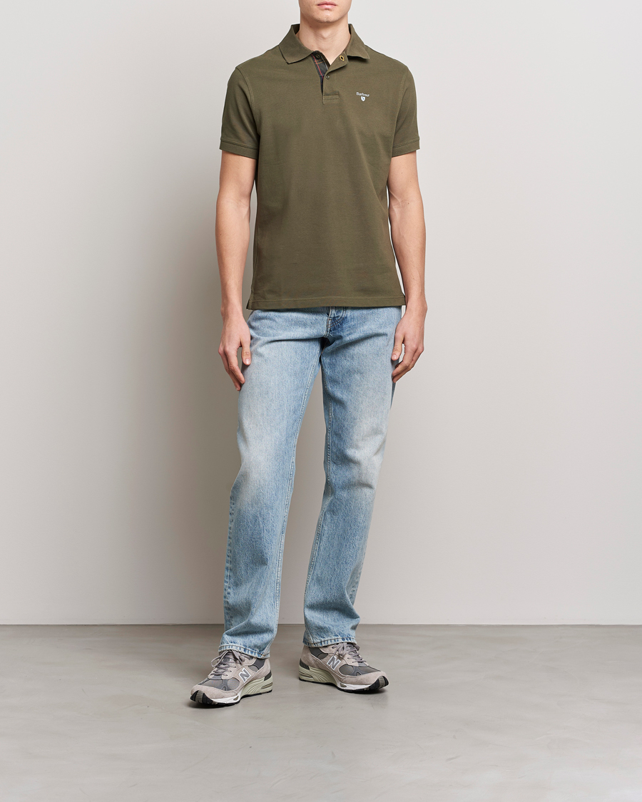 Herre | Polotrøjer | Barbour Lifestyle | Tartan Pique Polo Olive
