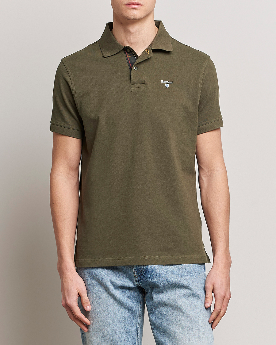 Herre | Polotrøjer | Barbour Lifestyle | Tartan Pique Polo Olive