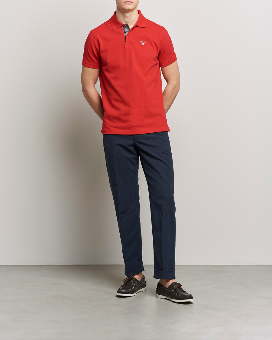 Herre | Polotrøjer | Barbour Lifestyle | Tartan Pique Polo Red