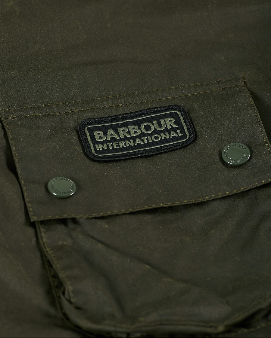Herre | Jakker | Barbour International | Lightweight Slim Wax Jacket Archive Olive