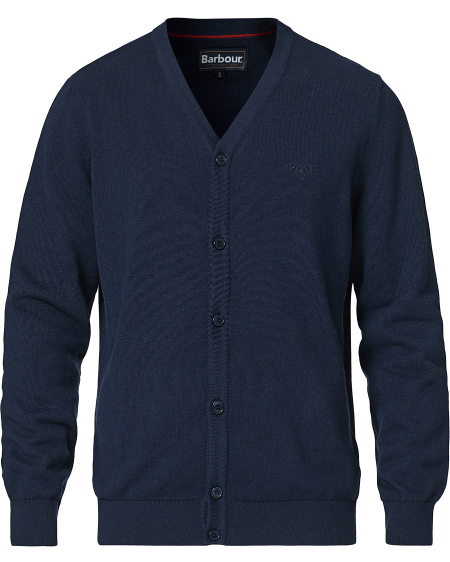 Herre | Trøjer | Barbour Lifestyle | Cotton Cardigan Navy Marl