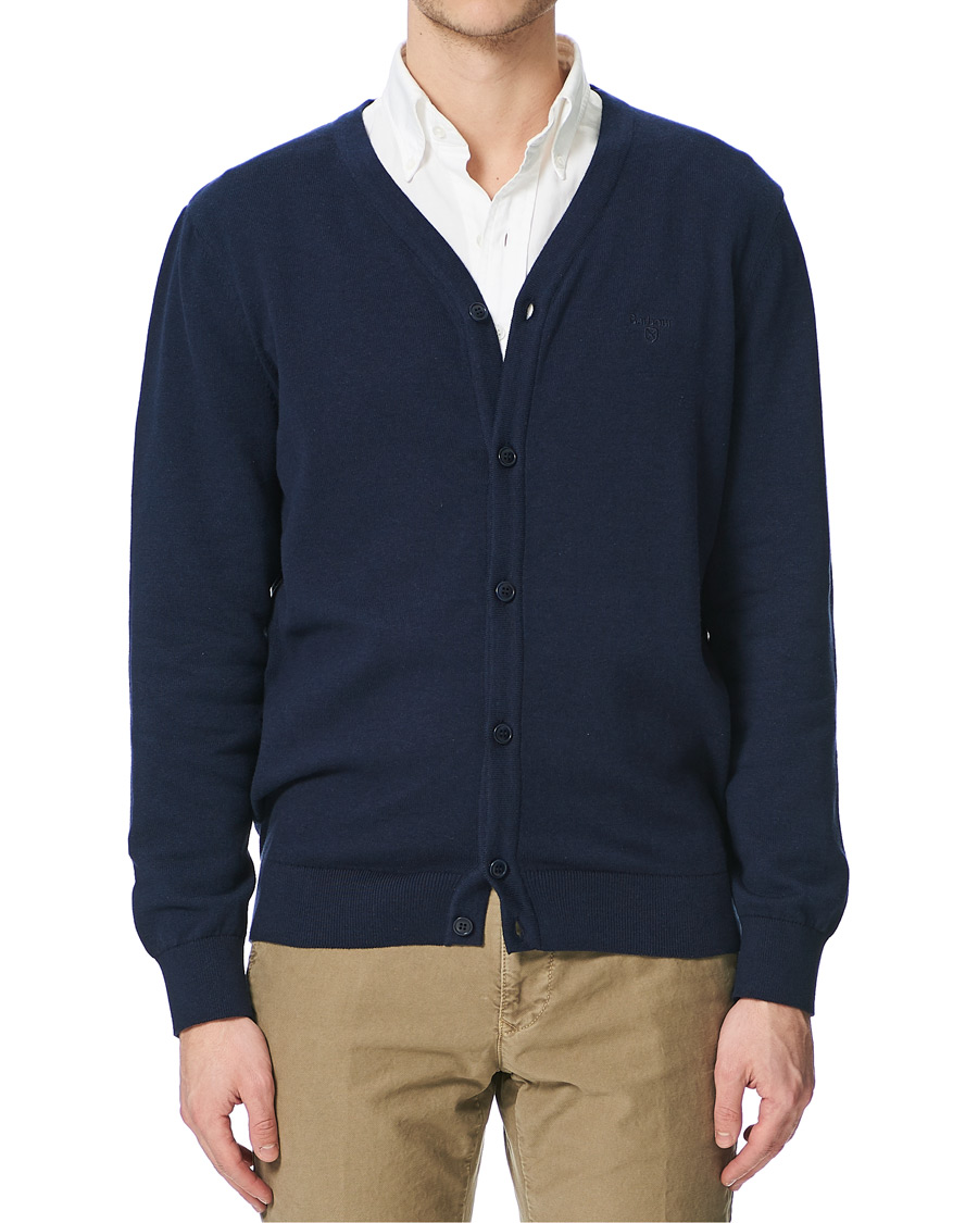 Herre | Trøjer | Barbour Lifestyle | Cotton Cardigan Navy Marl