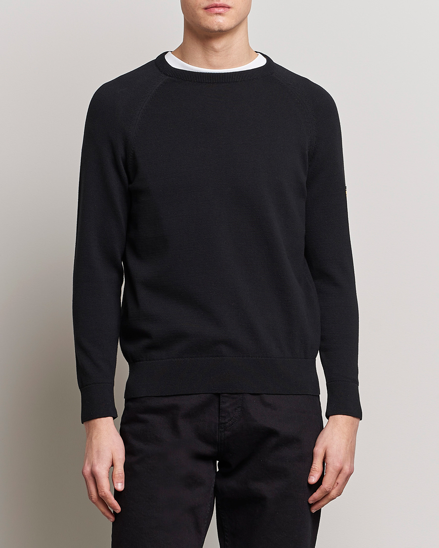 Herre |  | Barbour International | Cotton Crew Neck Black