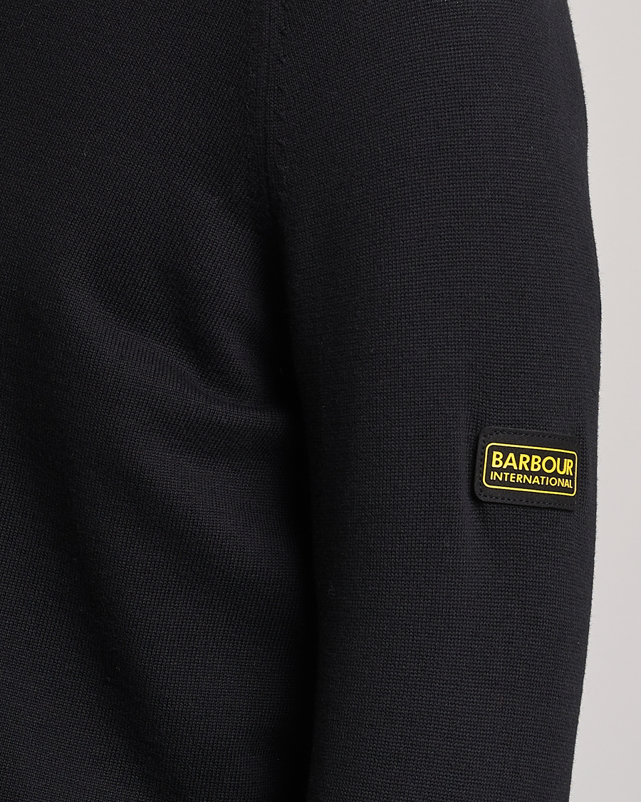 Herre | Trøjer | Barbour International | Cotton Crew Knit Black