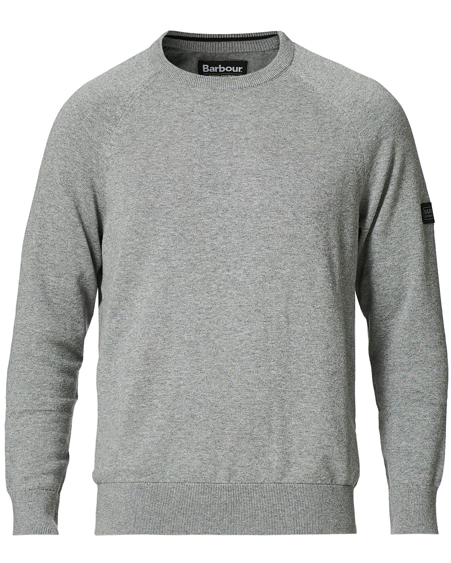 Herre | Trøjer | Barbour International | Cotton Crew Neck Antracite Marl