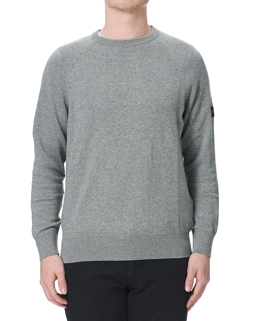 Herre | Trøjer | Barbour International | Cotton Crew Neck Antracite Marl