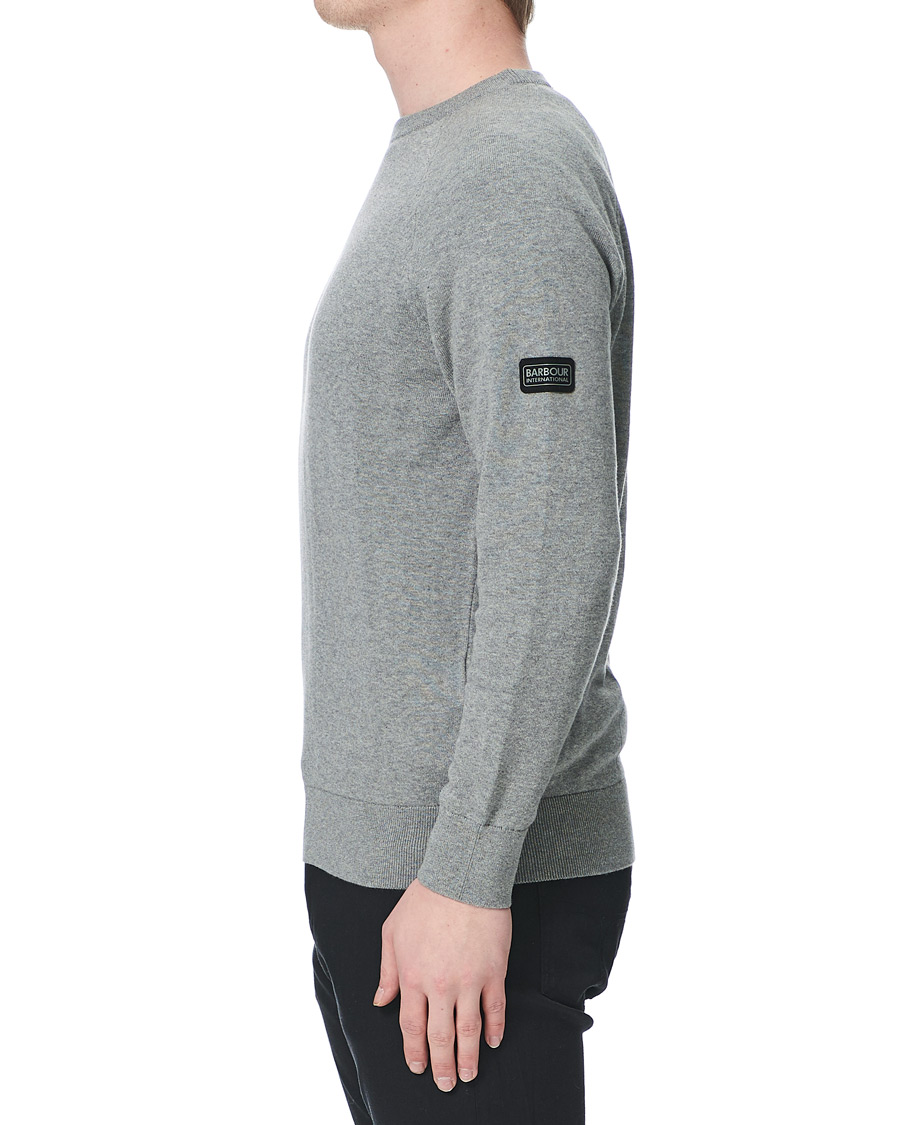 Herre | Trøjer | Barbour International | Cotton Crew Neck Antracite Marl