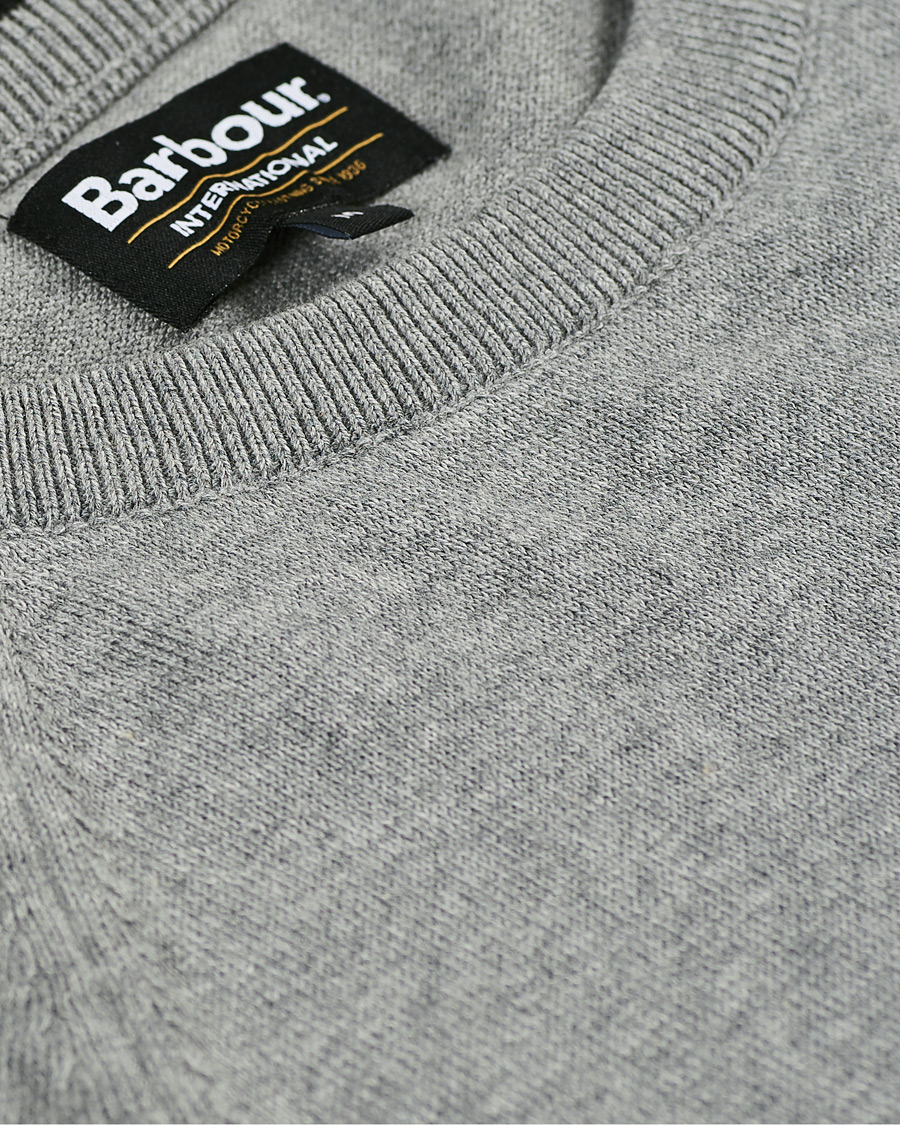 Herre | Trøjer | Barbour International | Cotton Crew Neck Antracite Marl