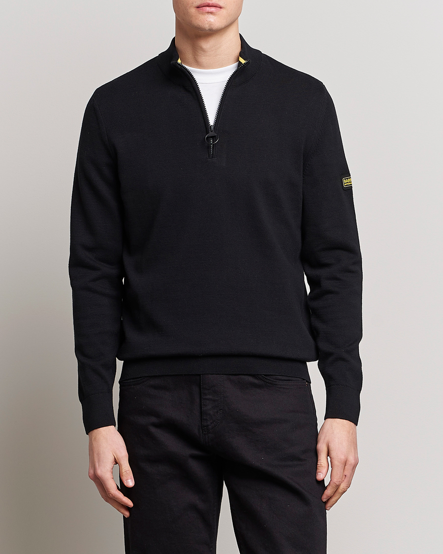 Herre | Barbour | Barbour International | Cotton Half Zip Black