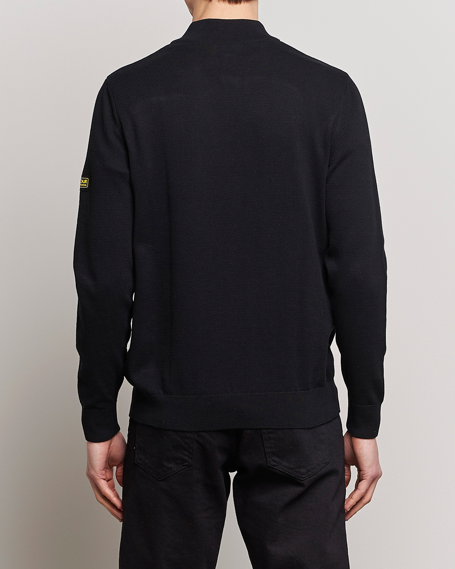 Herre | Trøjer | Barbour International | Cotton Half Zip Black