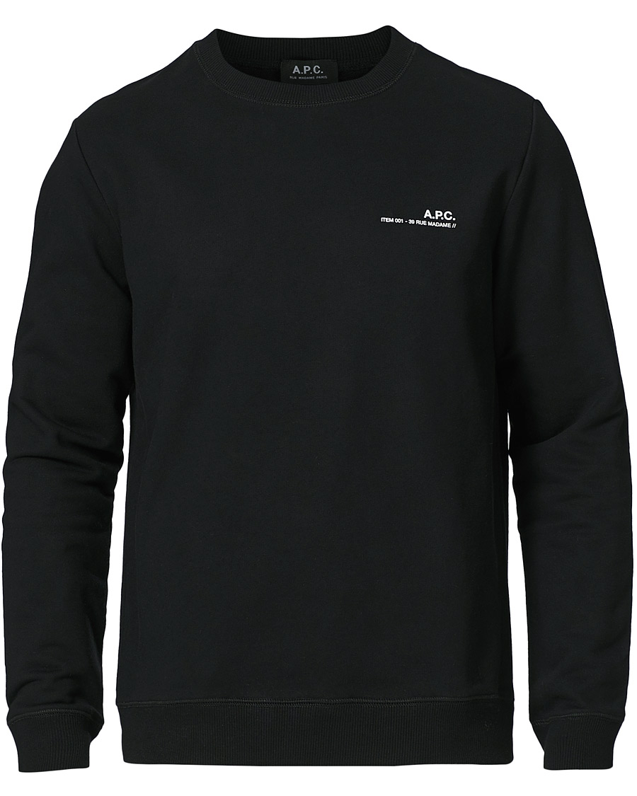 Herre | Trøjer | A.P.C. | Item Crew Neck Sweatshirt Black
